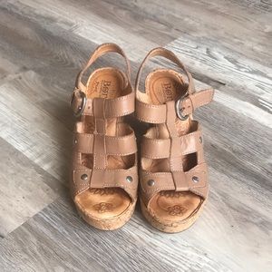 Born leather Platform sandals.